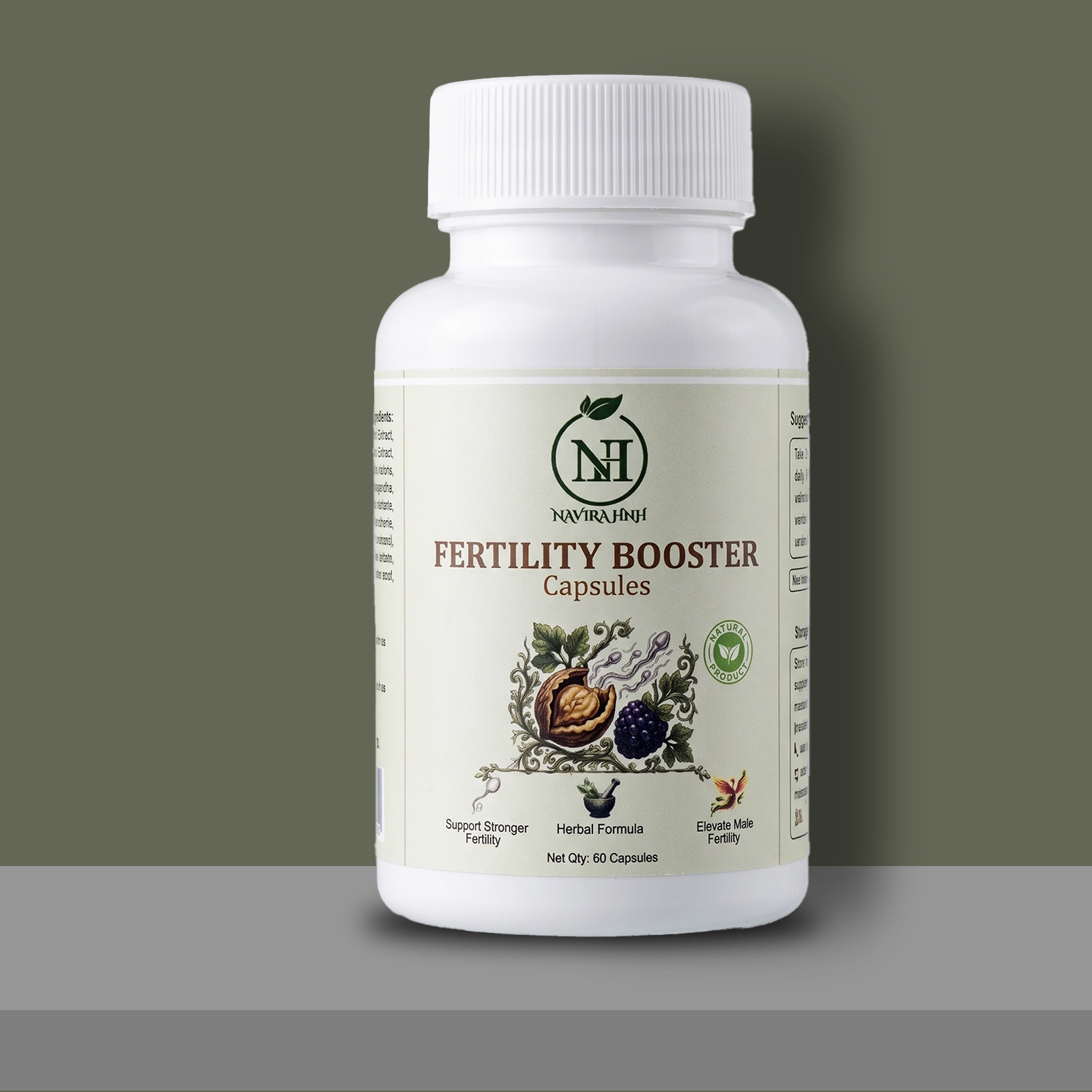 Fertility Booster Capsules | Herbal Supplement for Reproductive Wellness | Discreet Capsule Format